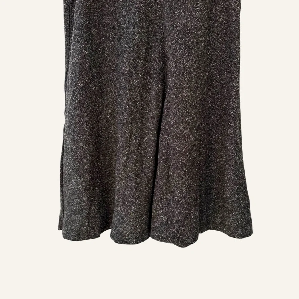 White Stag Tweed Flowy Midi Maxi‎ Skirt - Dark Academia Preppy Bow Size 14 - Picture 7 of 10